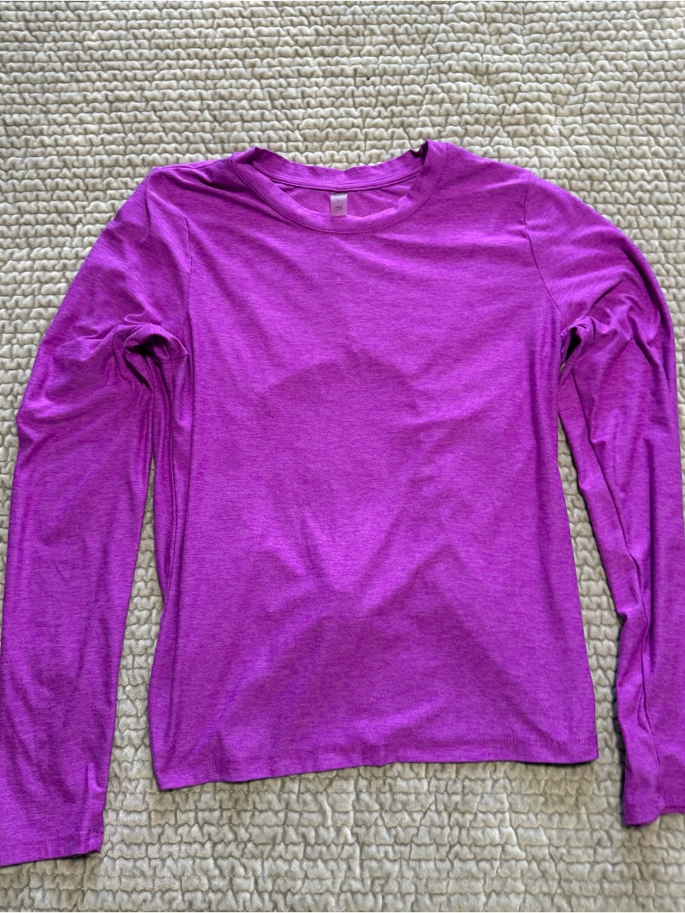 Beyond Yoga Long Sleeve Crewneck Top- Tie Open Back - Magenta
